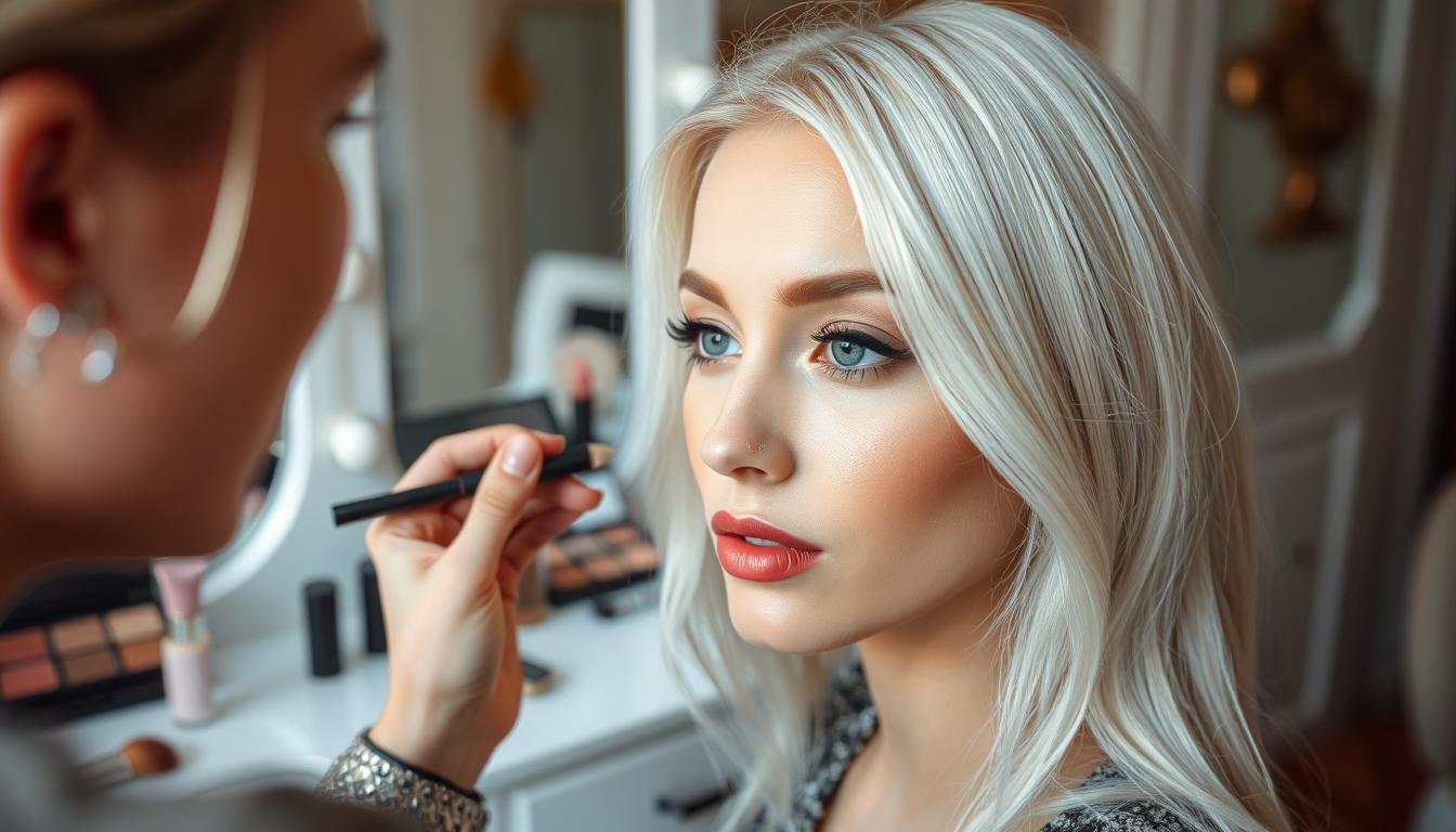 How to match makeup with platinum blonde hair